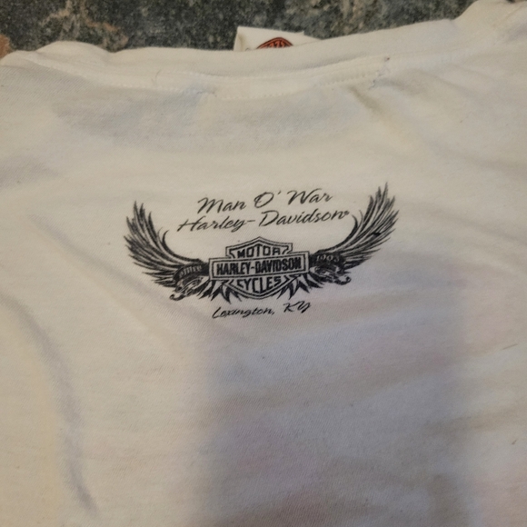 Harley-Davidson White Tee with Black Graphic Size M - Picture 4 of 6